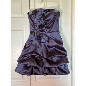 Siquin Hearts Purple Strapless Dress